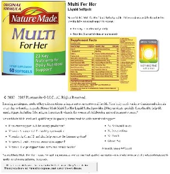 Nature Made Multi For Her - supplement