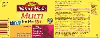 Nature Made Multi For Her 50+ No Iron - supplement