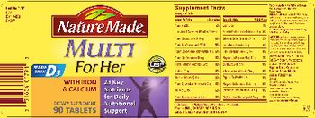 Nature Made Multi For Her With Iron & Calcium - supplement