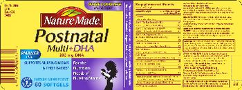 Nature Made Postnatal Multi + DHA - supplement