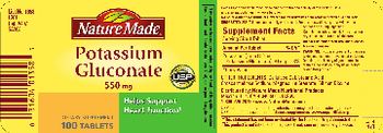 Nature Made Potassium Gluconate 550 mg - supplement