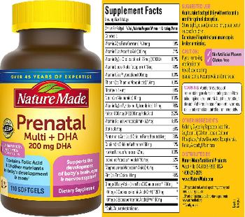 Nature Made Prenatal Multi + DHA 200 mg - supplement