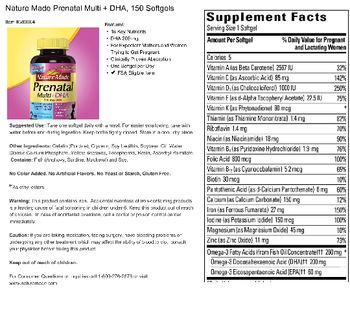 Nature Made Prenatal Multi + DHA - supplement