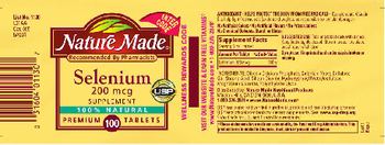 Nature Made Selenium 200 mcg Supplement - 
