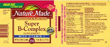 Nature Made Super B-Complex Supplement With Vitamin C - 