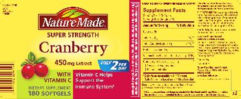 Nature Made Super Strength Cranberry 450 mg With Vitamin C - supplement