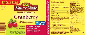 Nature Made Super Strength Cranberry With Vitamin C - supplement