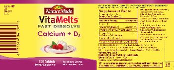 Nature Made VitaMelts Calcium + D3 Raspberry Creme - supplement