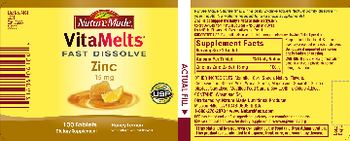 Nature Made VitaMelts Zinc 15 mg Honey Lemon - supplement