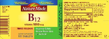 Nature Made Vitamin B12 1000 mcg - supplement