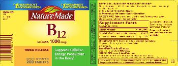 Nature Made Vitamin B12 1000 mcg - supplement