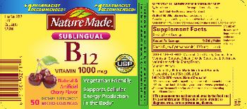 Nature Made Vitamin B12 1000 mcg Cherry Flavor - supplement