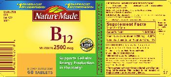 Nature Made Vitamin B12 2500 mcg - supplement