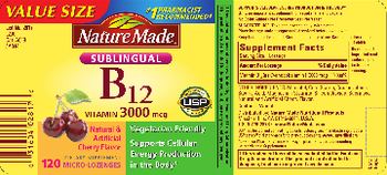 Nature Made Vitamin B12 3000 mcg Cherry Flavor - supplement
