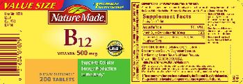Nature Made Vitamin B12 500 mcg - supplement