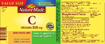 Nature Made Vitamin C 500 mg With Rose Hips - supplement