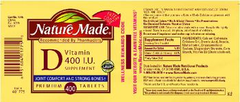 Nature Made Vitamin D 400 IU Supplement - 