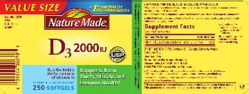 Nature Made Vitamin D3 2000 IU - vitamin d supplement