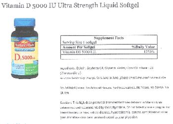 Nature Made Vitamin D3 5000 IU - supplement