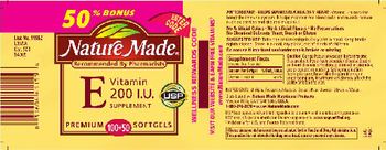 Nature Made Vitamin E 200 IU Supplement - 