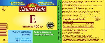 Nature Made Vitamin E 400 IU - supplement