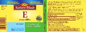 Nature Made Vitamin E 400 IU - supplement