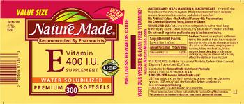 Nature Made Vitamin E 400 IU Supplement - 