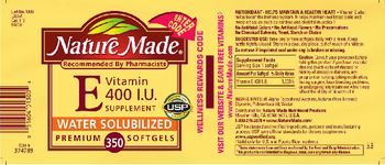 Nature Made Vitamin E 400 IU Supplement - 