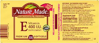 Nature Made Vitamin E 400 IU Supplement - 