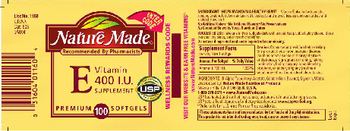 Nature Made Vitamin E 400 IU Supplement - 