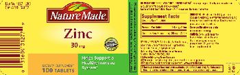 Nature Made Zinc 30 mg - supplement
