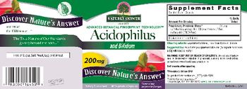 Nature's Answer Acidophilus And Bifidum - supplement