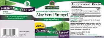 Nature's Answer Aloe Vera Phytogel 250 mg - supplement