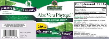Nature's Answer Aloe Vera Phytogel 250 mg - supplement