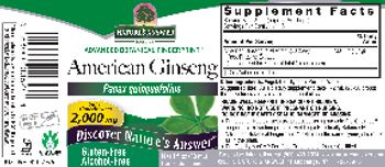 Nature's Answer American Ginseng 2,000 mg - herbal supplement