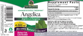 Nature's Answer Angelica 4,000 mg - herbal supplement