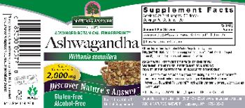 Nature's Answer Ashwagandha 2,000 mg Alcohol-Free - herbal supplement