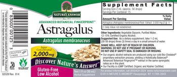 Nature's Answer Astragalus 2,000 mg - herbal supplement