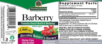Nature's Answer Barberry - herbal supplement