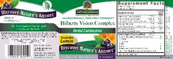 Nature's Answer Bilberry Vision Complex - supplement