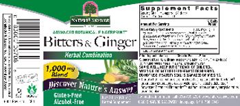 Nature's Answer Bitters & Ginger - herbal supplement