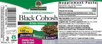 Nature's Answer Black Cohosh 100 mg - herbal supplement