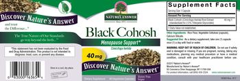 Nature's Answer Black Cohosh 40 mg - supplement