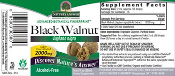 Nature's Answer Black Walnut 2000 mg Alcohol-Free - herbal supplement