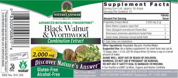 Nature's Answer Black Walnut & Wormwood Alcohol-Free - herbal supplement