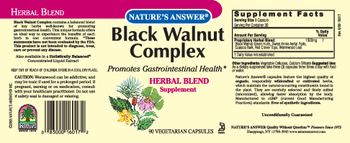 Nature's Answer Black Walnut Complex - herbal blend supplement