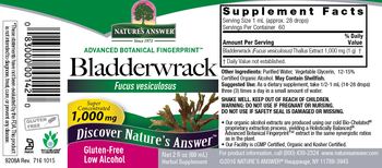 Nature's Answer Bladderwrack 1,000 mg - herbal supplement