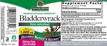 Nature's Answer Bladderwrack 1,000 mg - herbal supplement