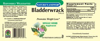 Nature's Answer Bladderwrack Thallus - single herb supplement