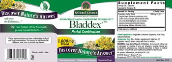Nature's Answer Bladdex 1,000 mg - supplement